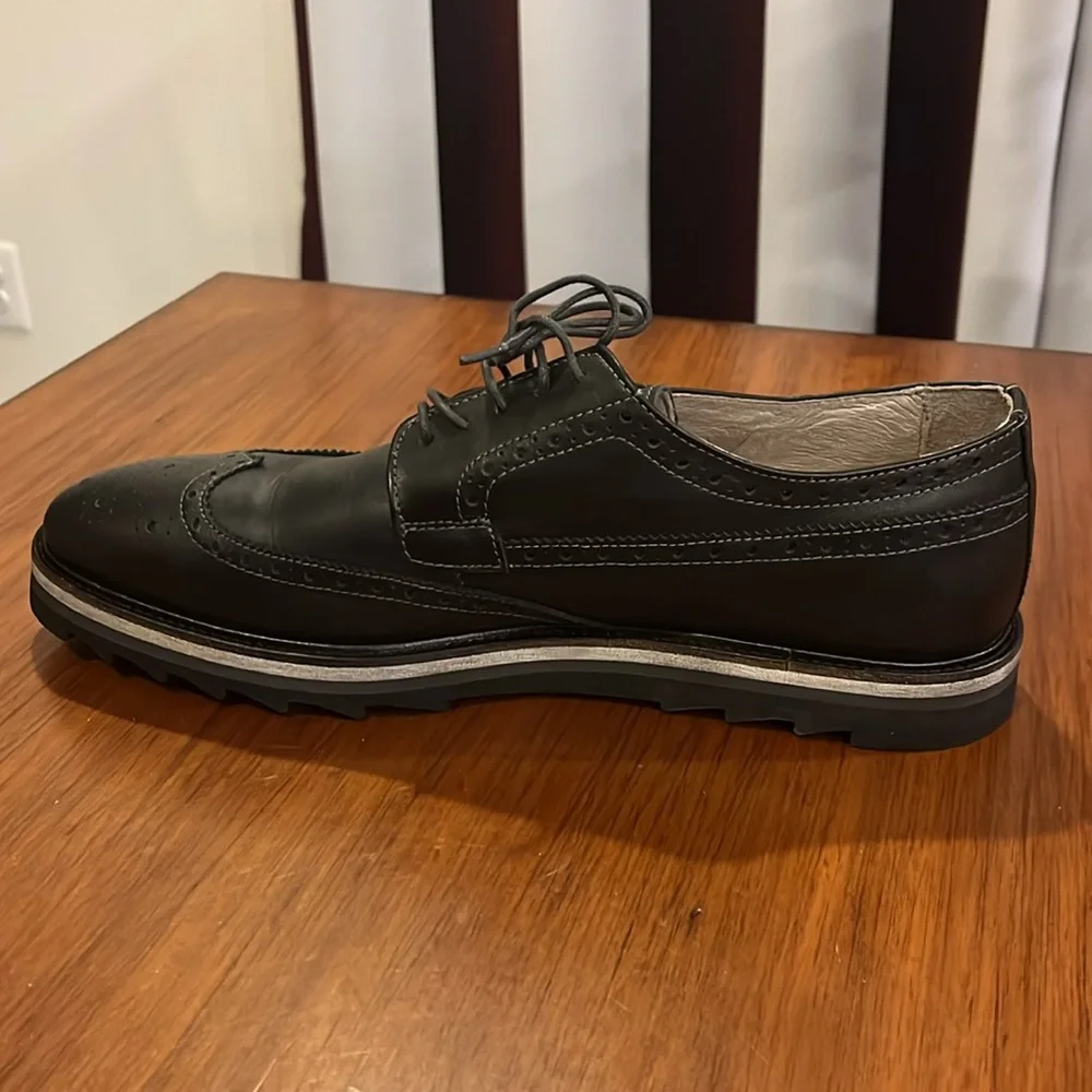 Rogue Rodman O Leather Wingtip Blucher Shoes black new Mens Size 11